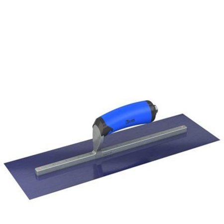 BON TOOL Ultra Flex Blue Steel Finishing Trowel - Square End 16" x 5" with Comfort Wave Handle 67-324